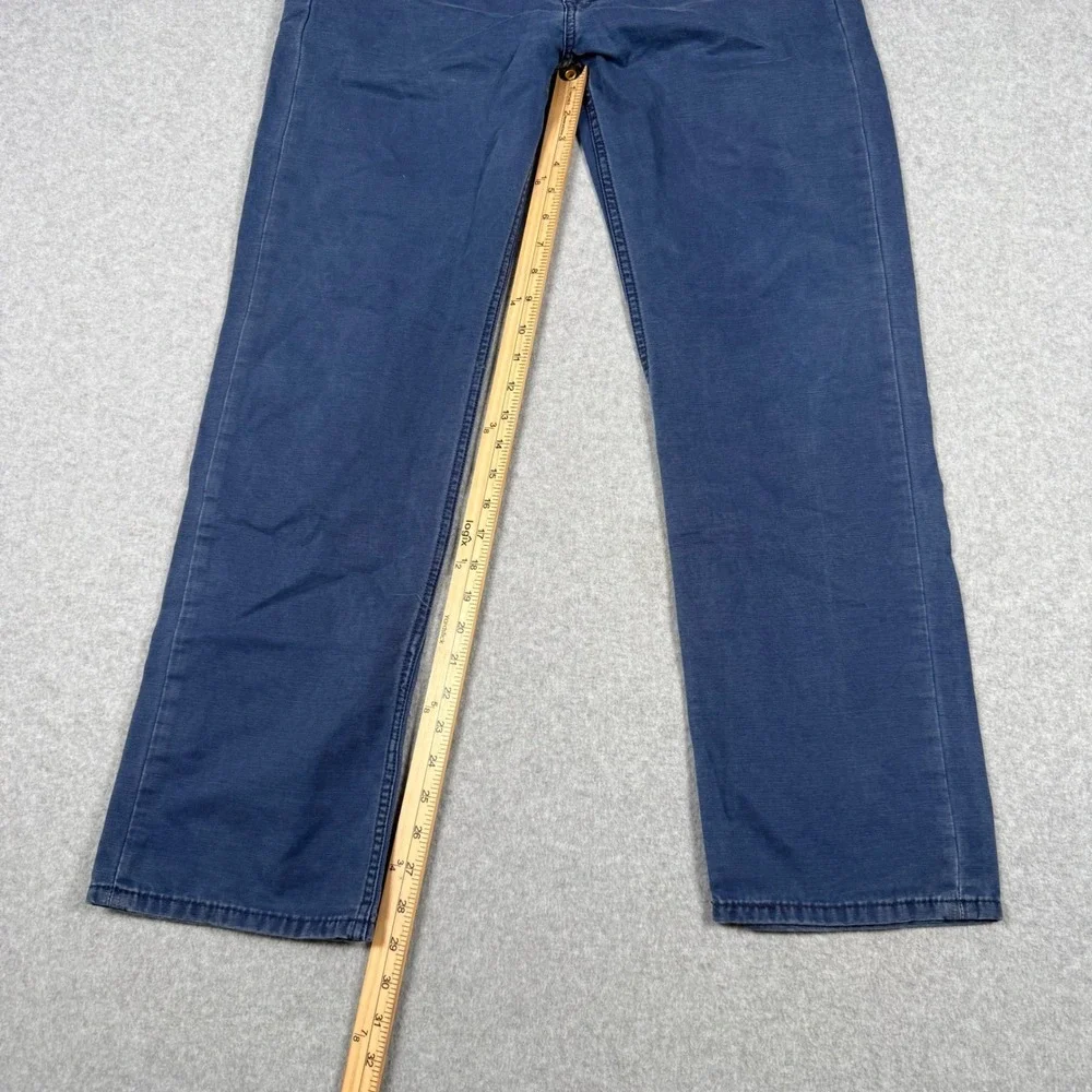 Levis 514 Straight Fit Blue Cotton Canvas Pants Mens 33x30 Preppy Blokecore